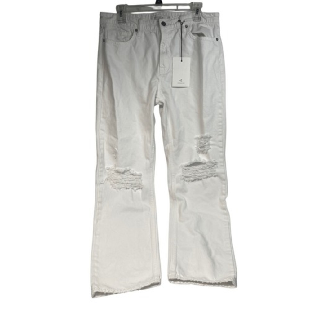 Hidden Jeans Bailey High-Rise Boyfriend‎ White Jeans 30"